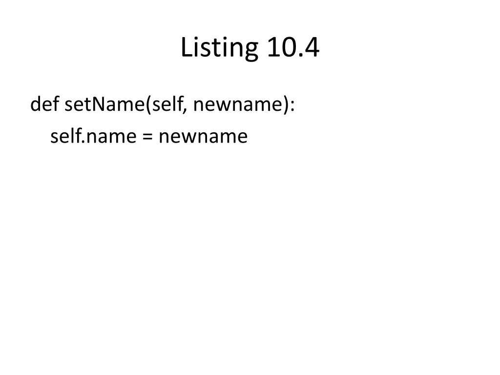 listing 10 4
