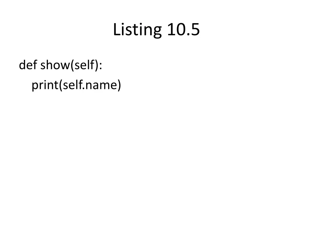 listing 10 5