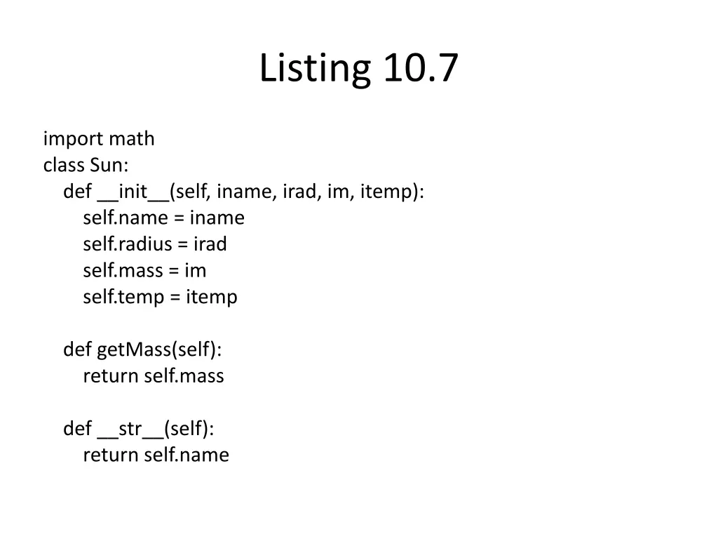 listing 10 7