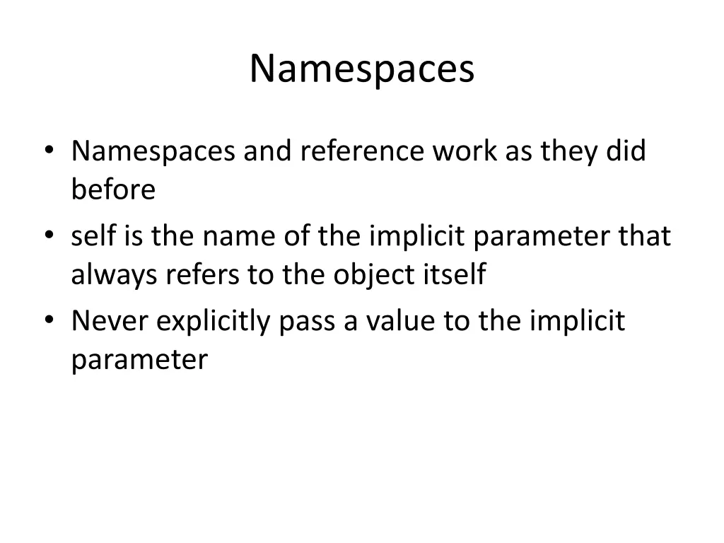 namespaces