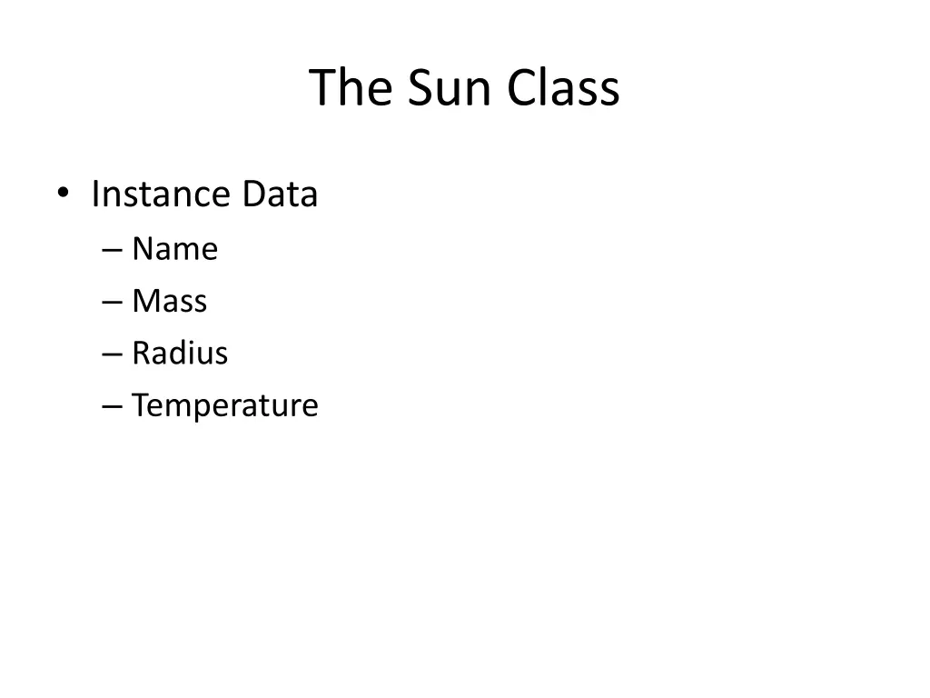 the sun class