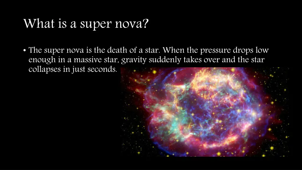 what is a super nova