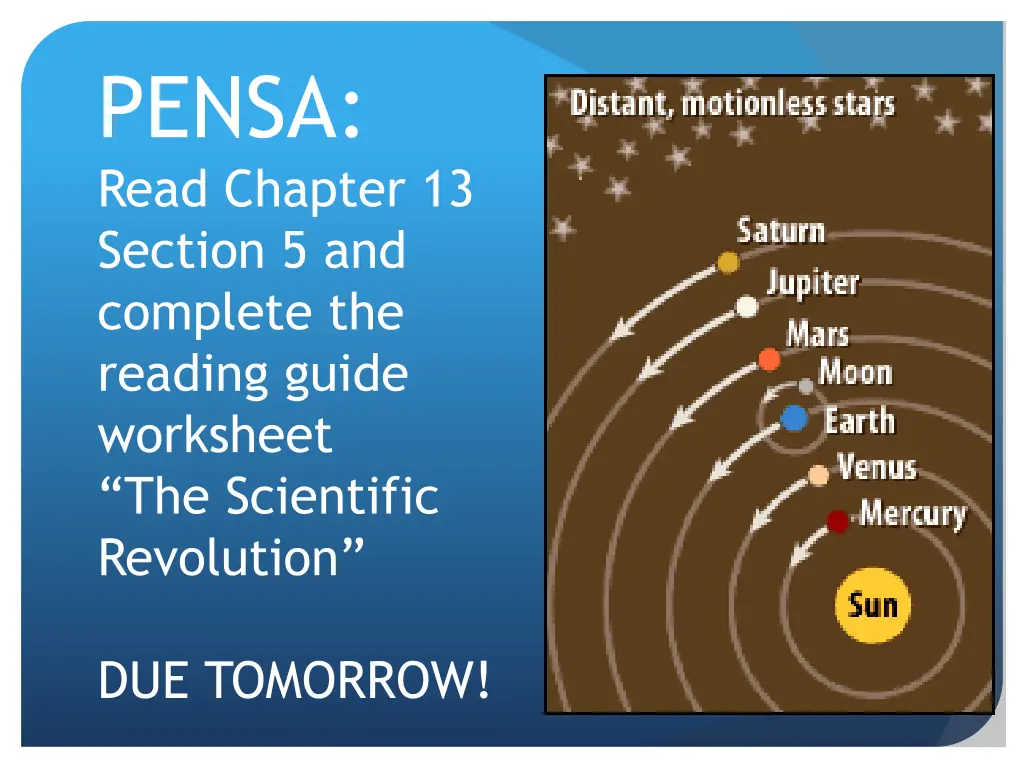 pensa read chapter 13 section 5 and complete