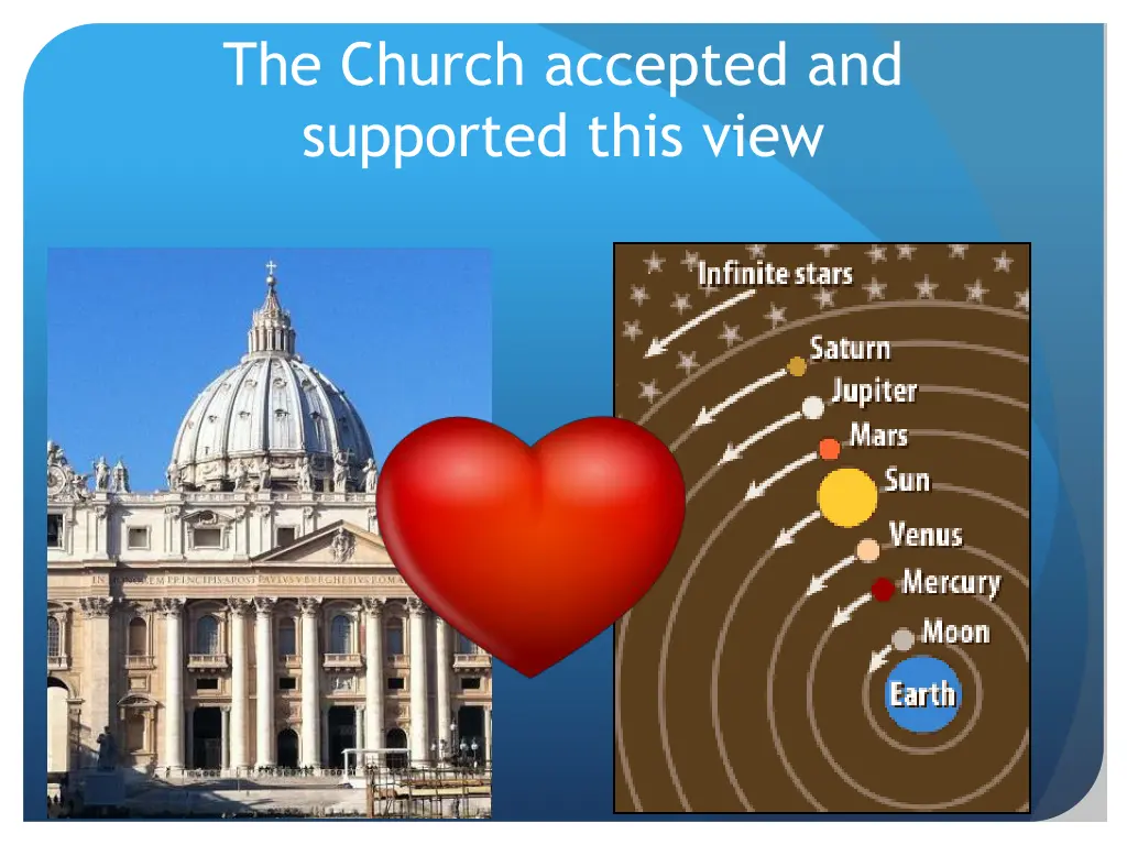 the church accepted and supported this view