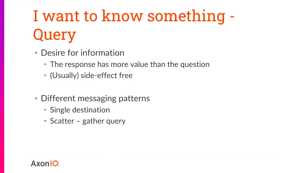 i want to know something query desire