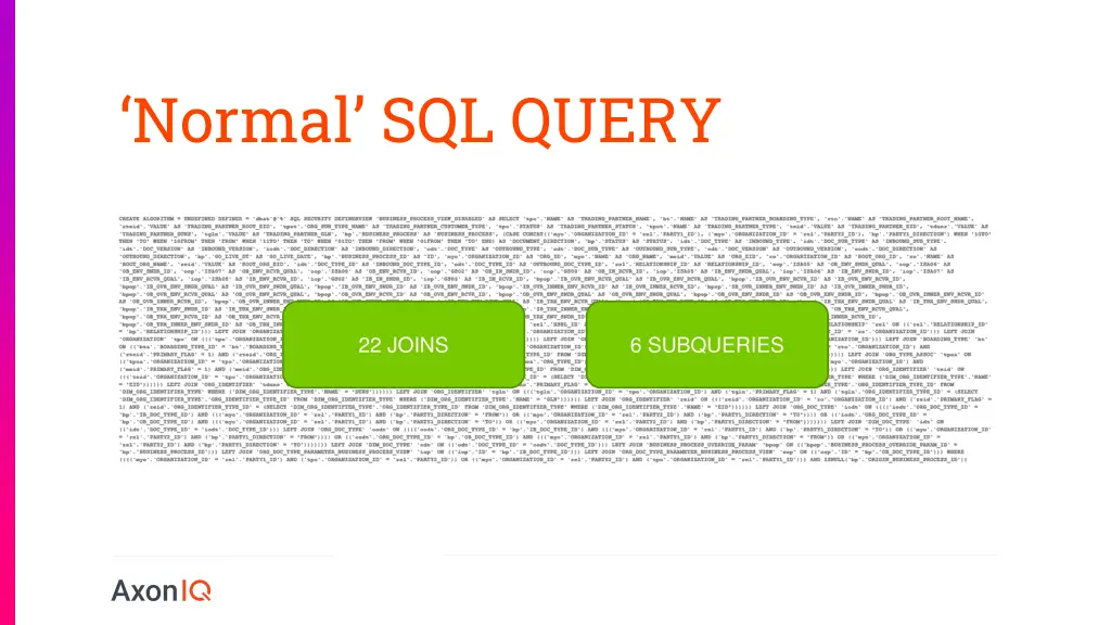 normal sql query