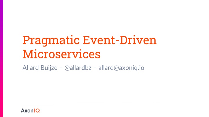 pragmatic event driven microservices allard