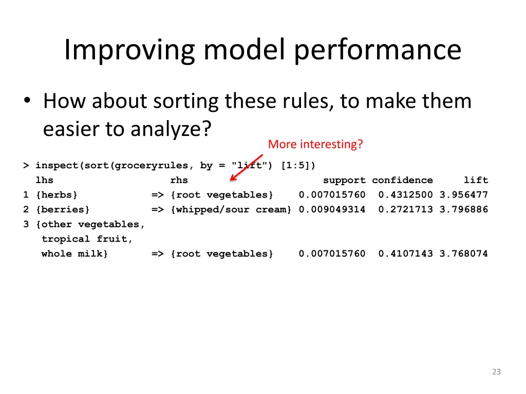 improving model performance