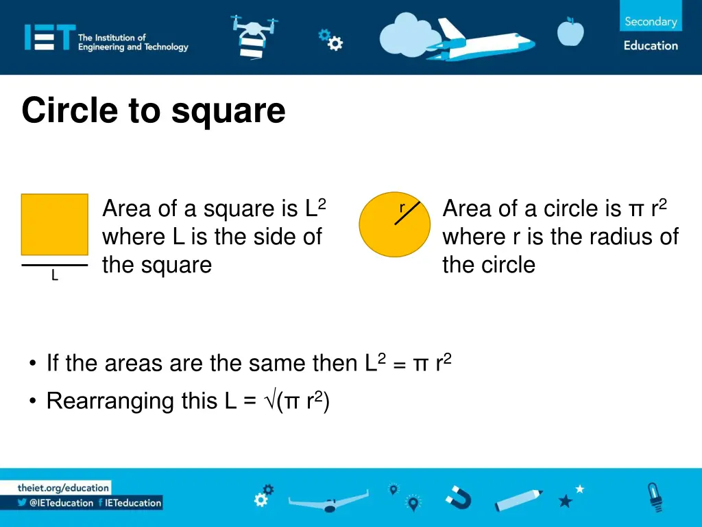 circle to square
