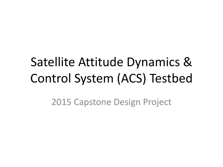 satellite attitude dynamics control system