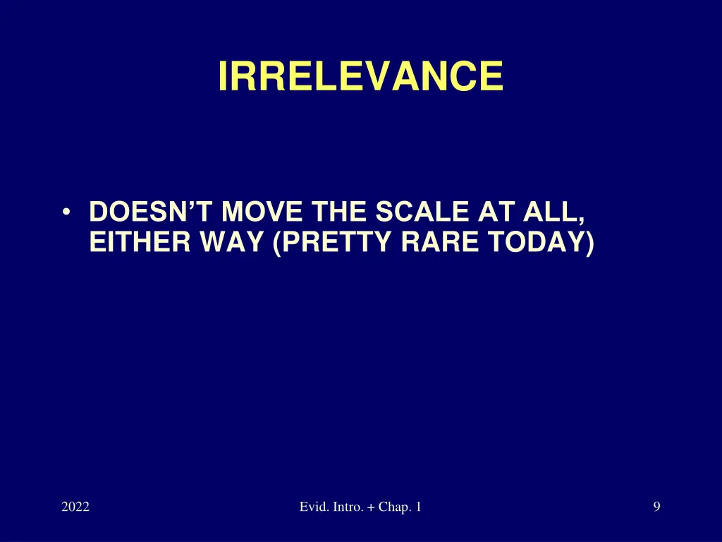 irrelevance