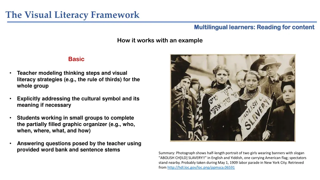 the visual literacy framework 2
