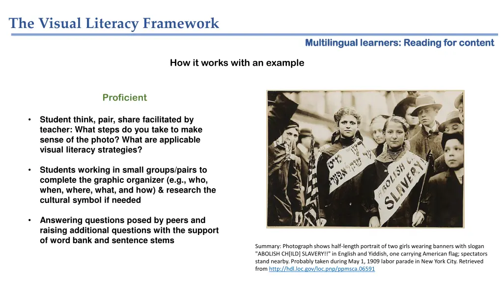 the visual literacy framework 3