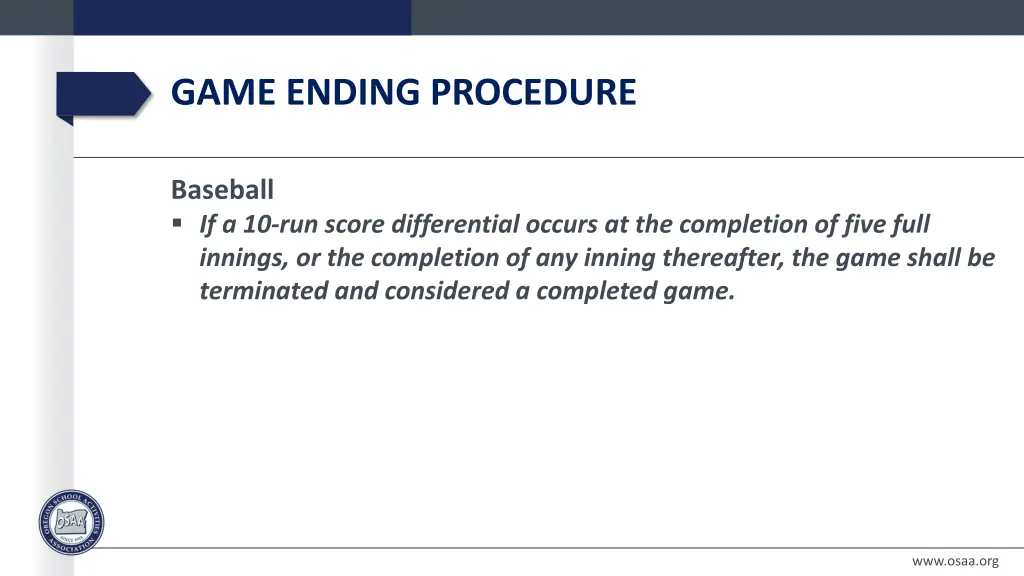 game ending procedure 1