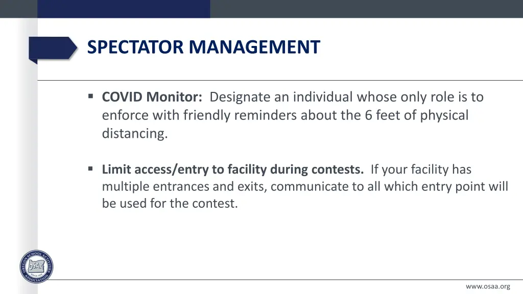 spectator management