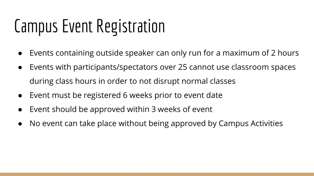 campus event registration