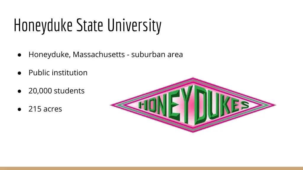 honeyduke state university