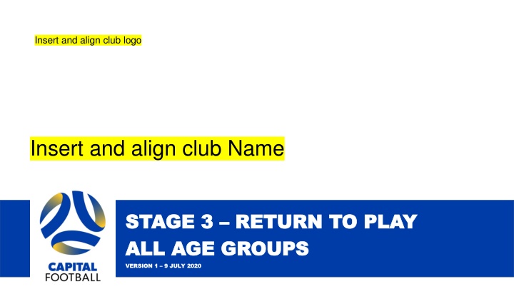 insert and align club logo
