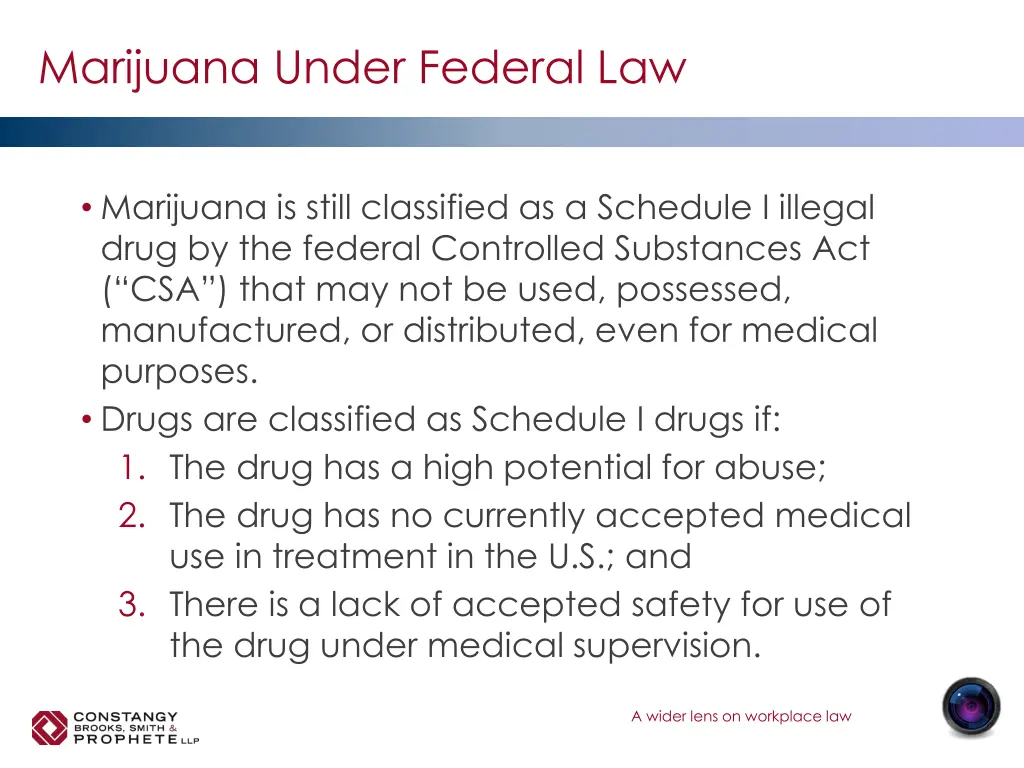 marijuana under federal law
