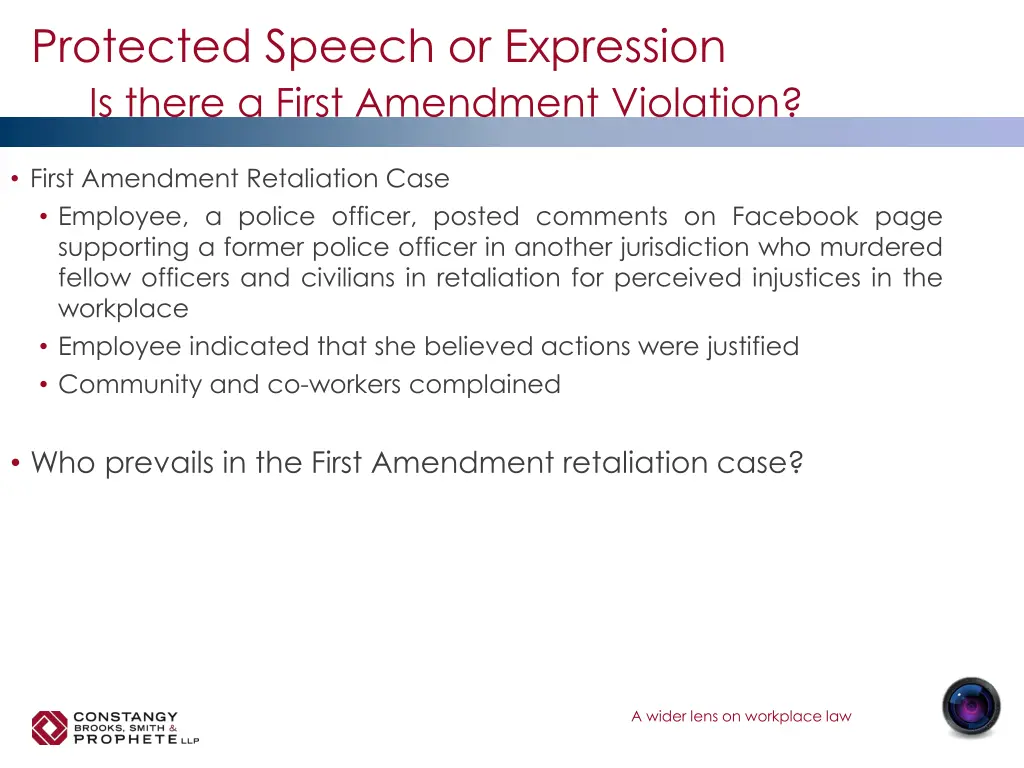 protected speech or expression is there a first