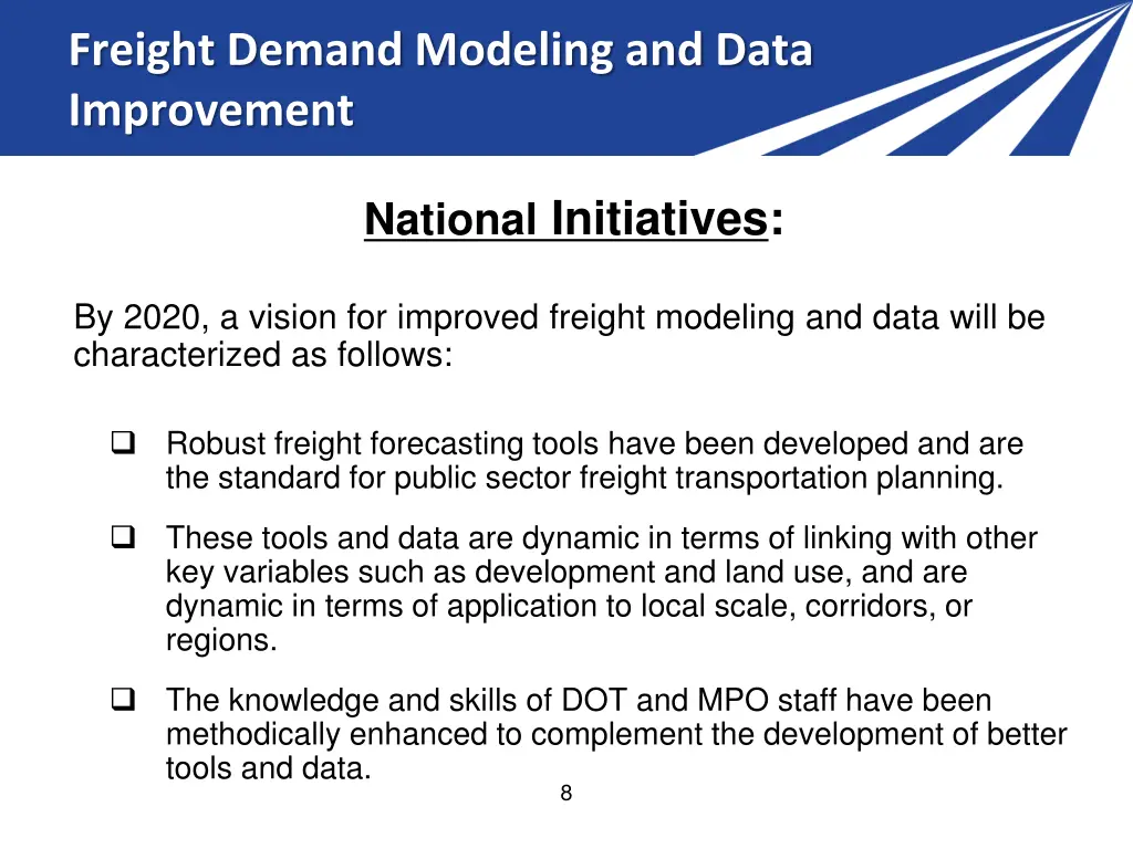 freight demand modeling and data improvement 2