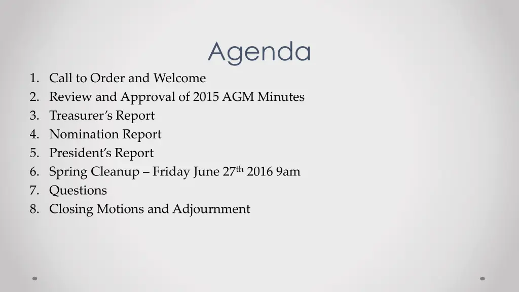 agenda