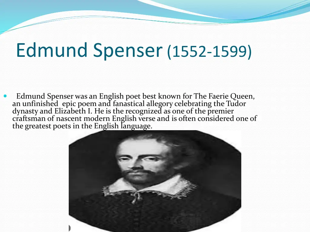edmund spenser 1552 1599