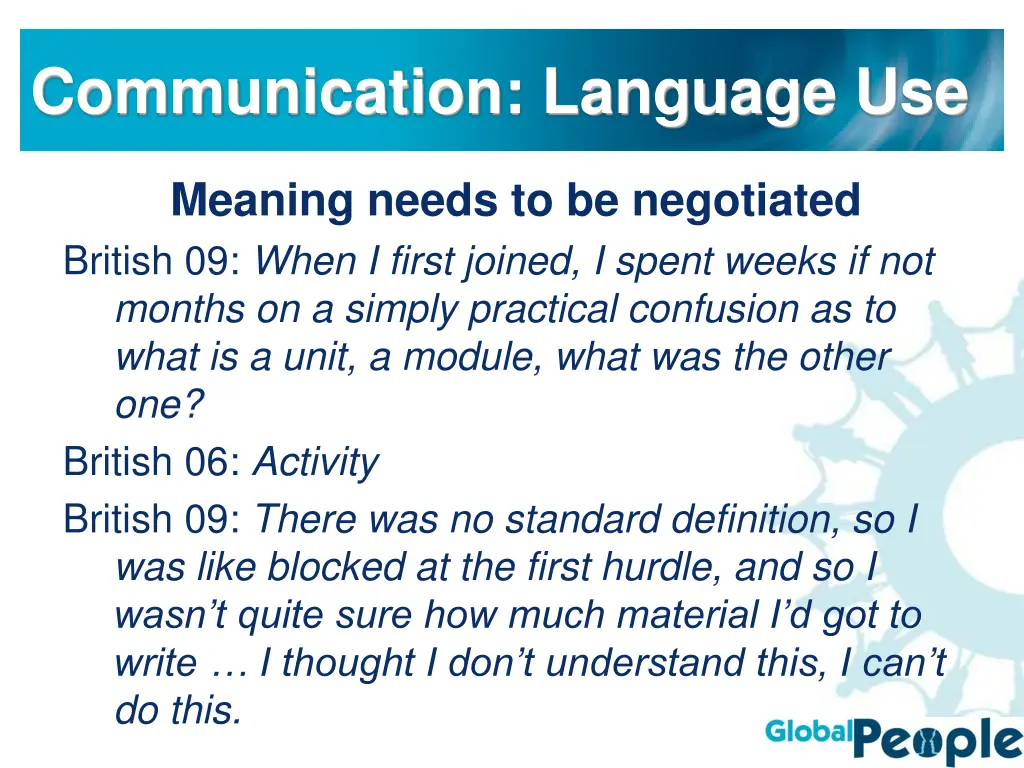 communication language use