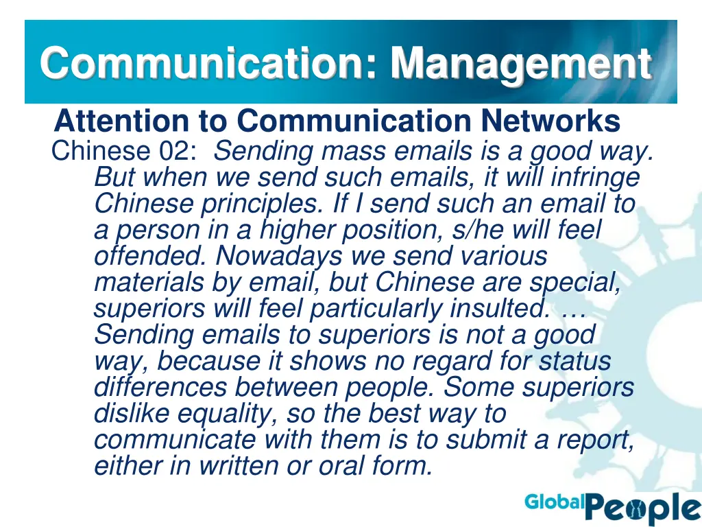 communication management attention 1