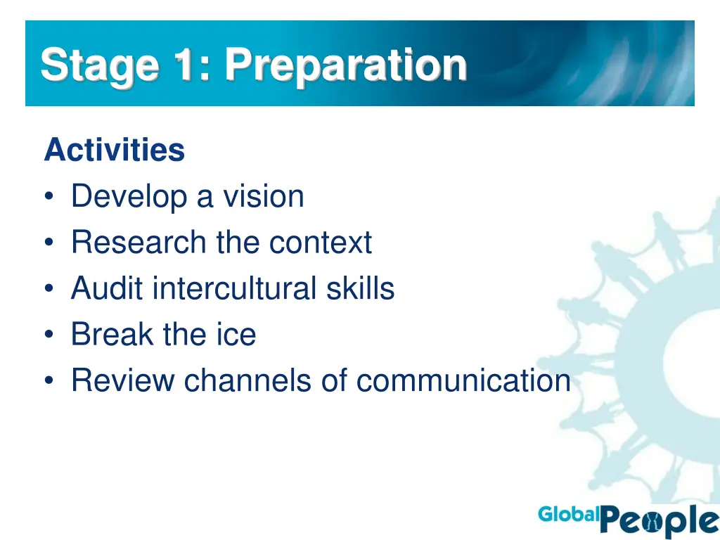 stage 1 preparation