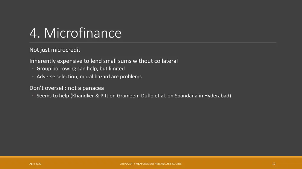 4 microfinance