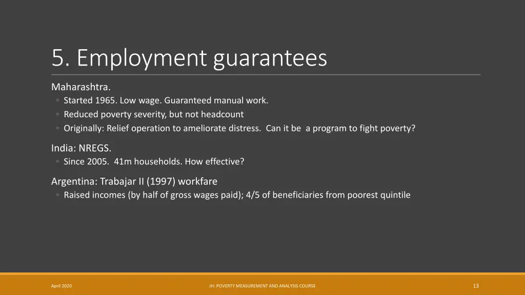 5 employment guarantees