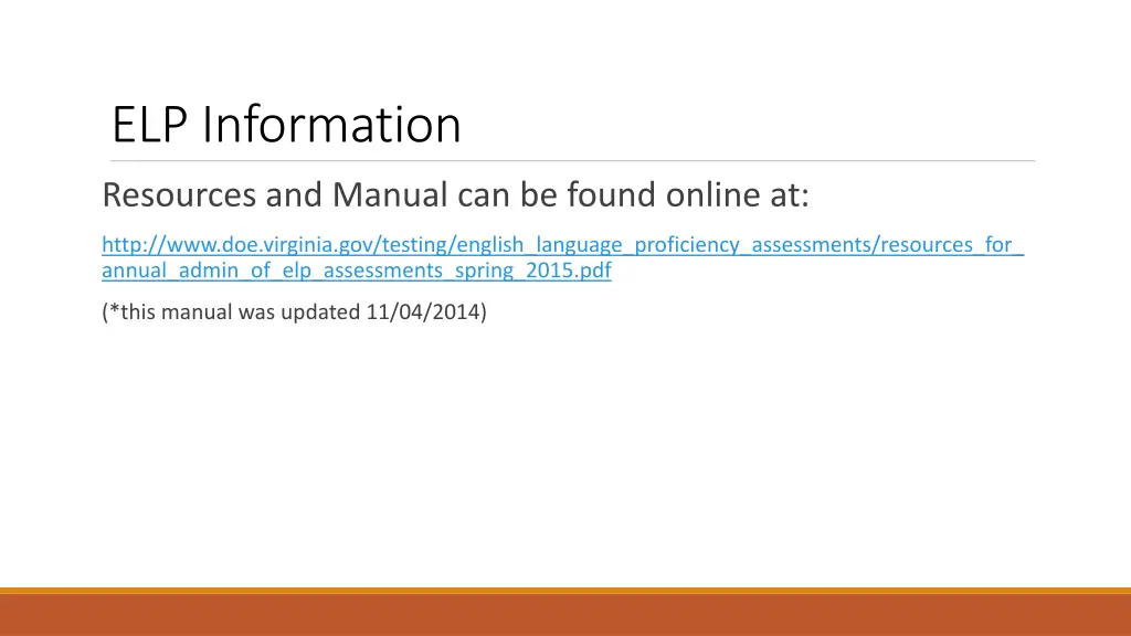 elp information