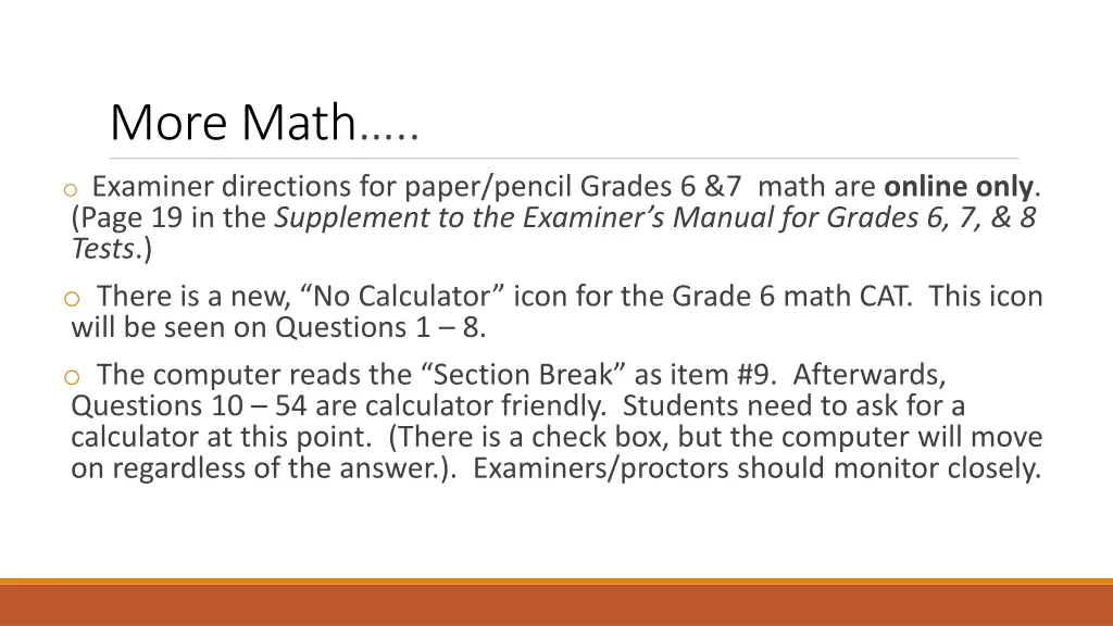 more math
