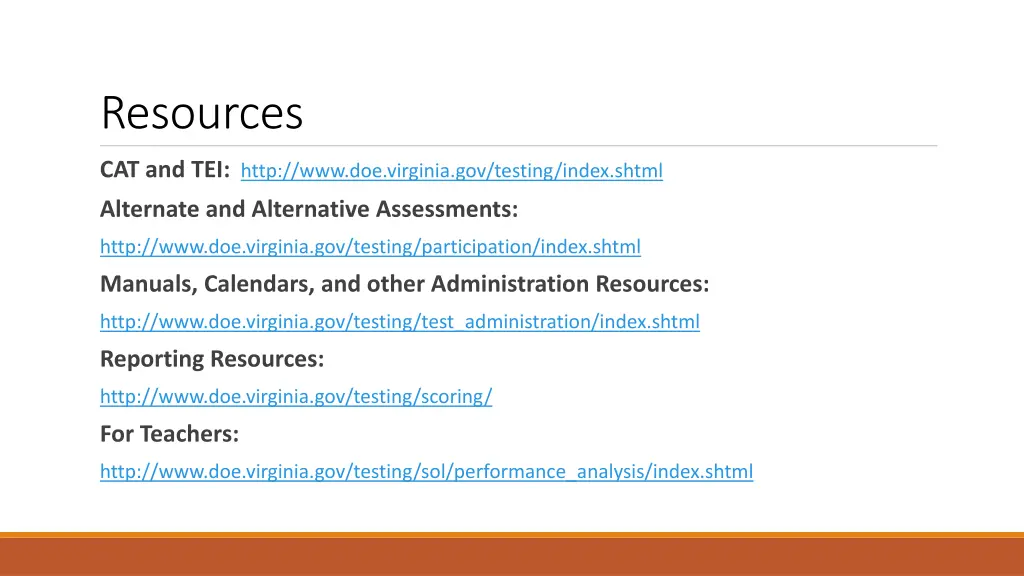 resources
