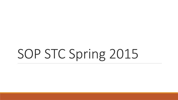 sop stc spring 2015