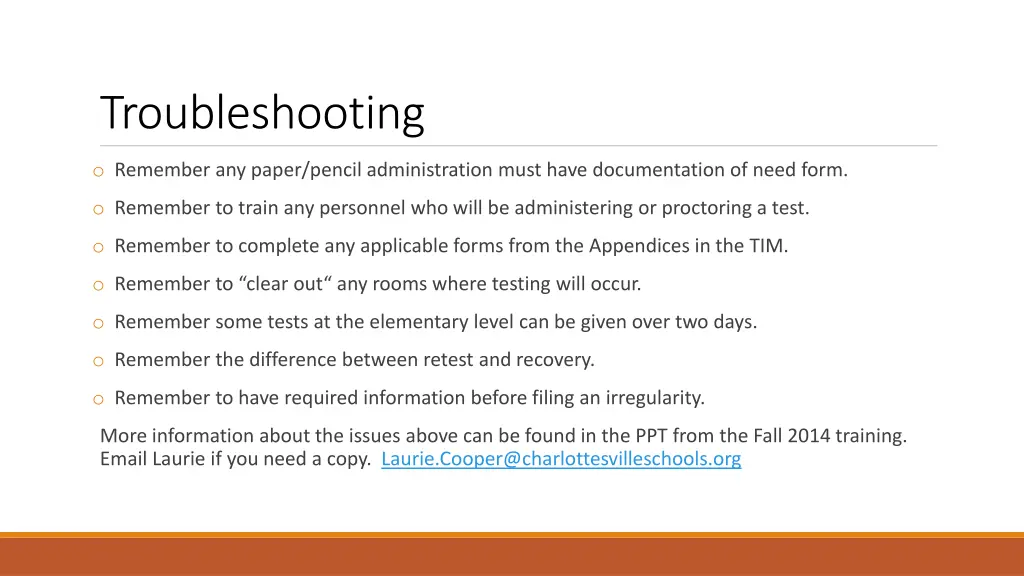 troubleshooting 1