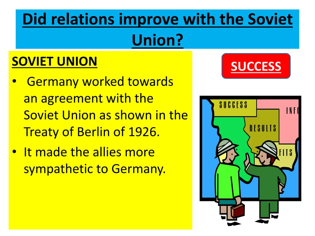 did relations improve with the soviet union