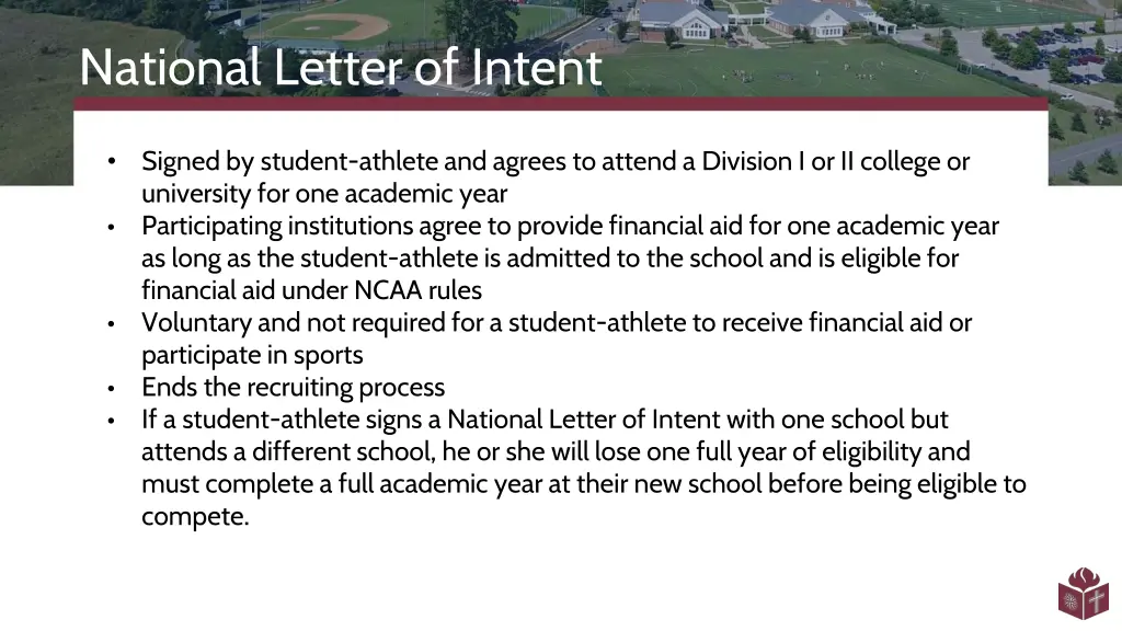 national letter of intent