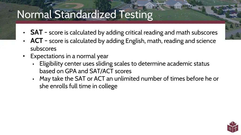 normal standardized testing