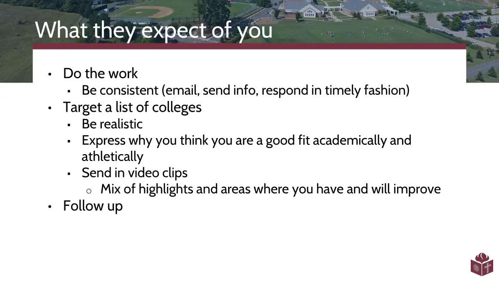 what they expect of you