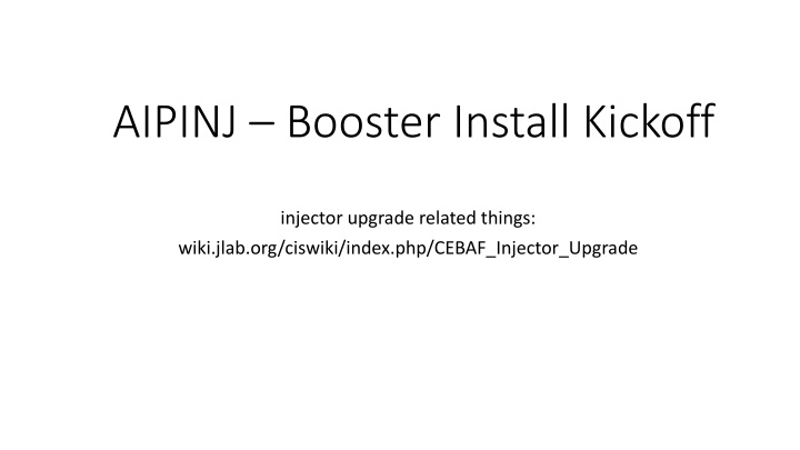 aipinj booster install kickoff