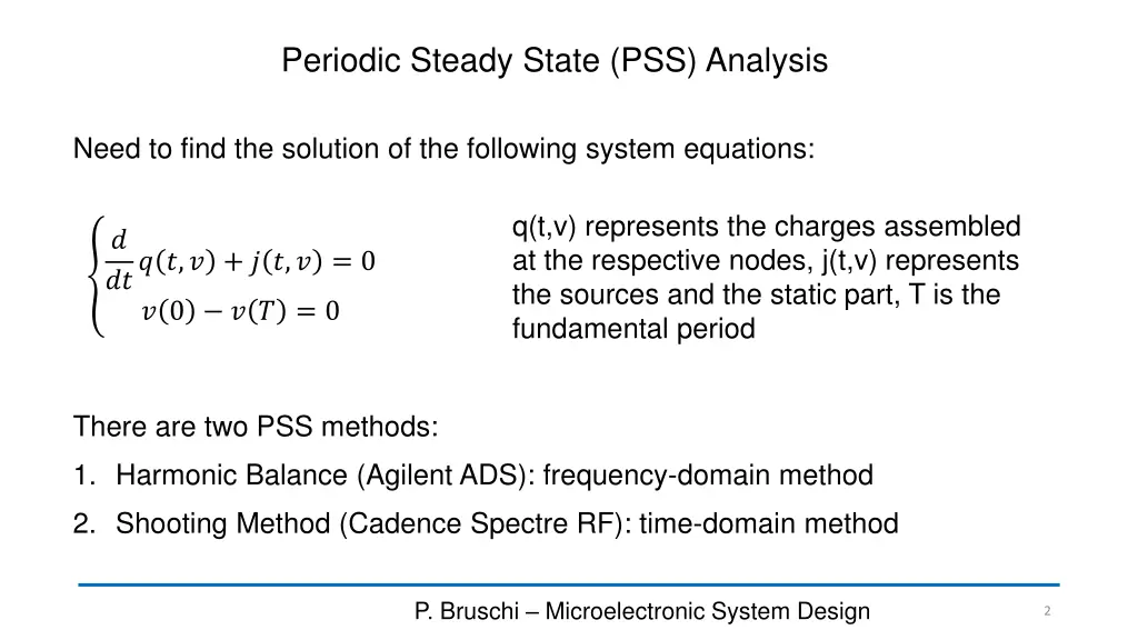 periodic steady state pss analysis 1