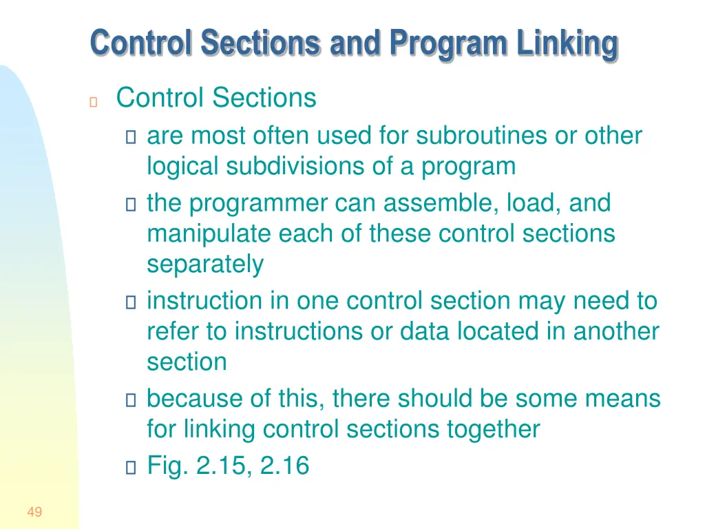 control sections and program linking