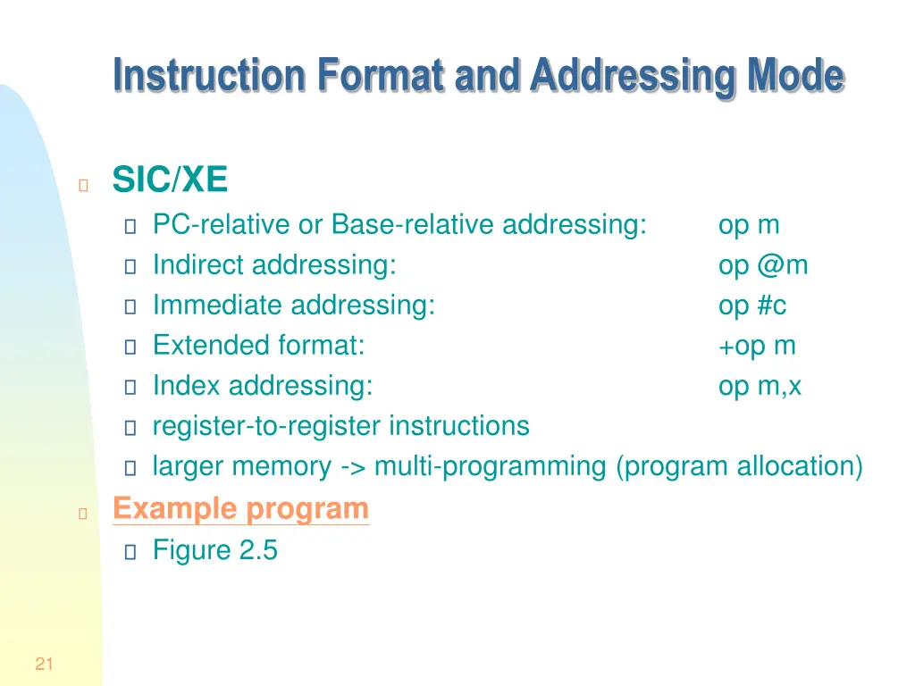 instruction format and addressing mode