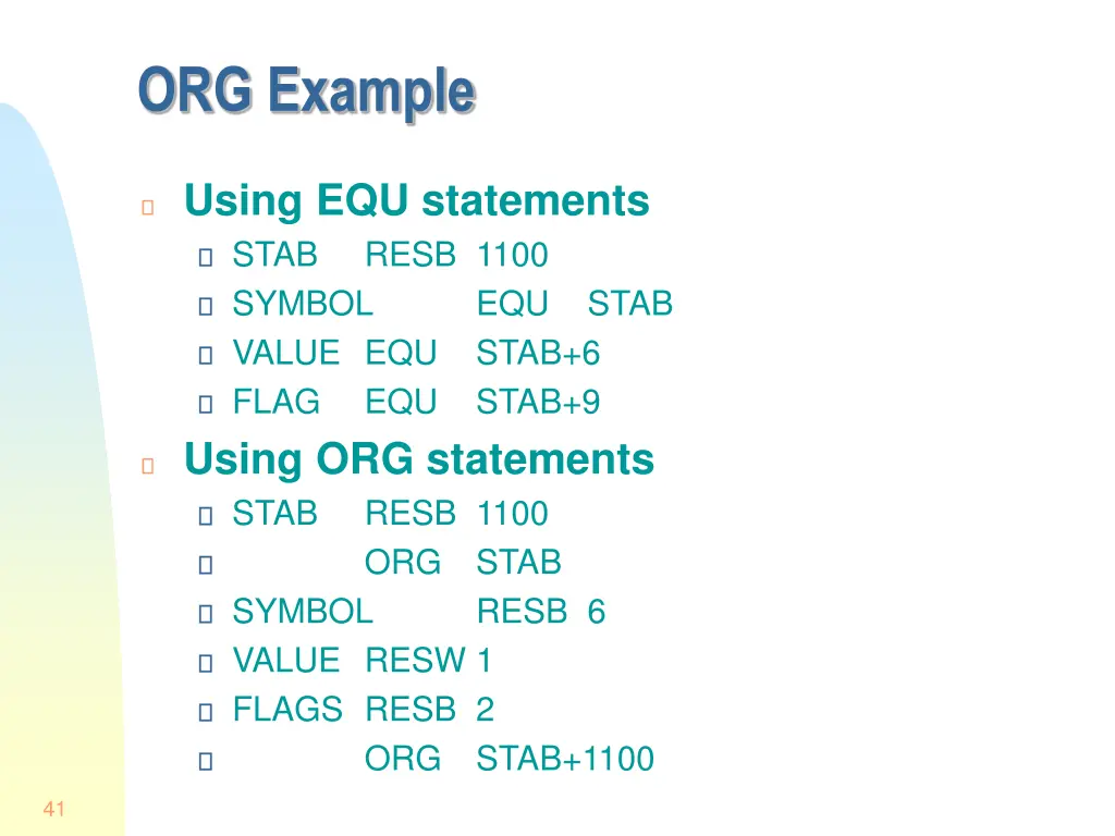 org example