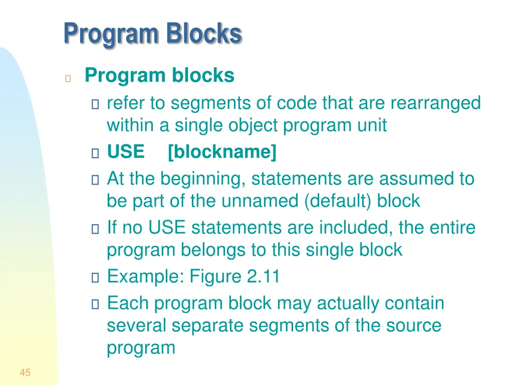 program blocks