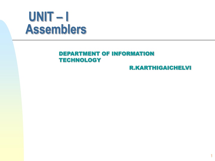 unit i assemblers