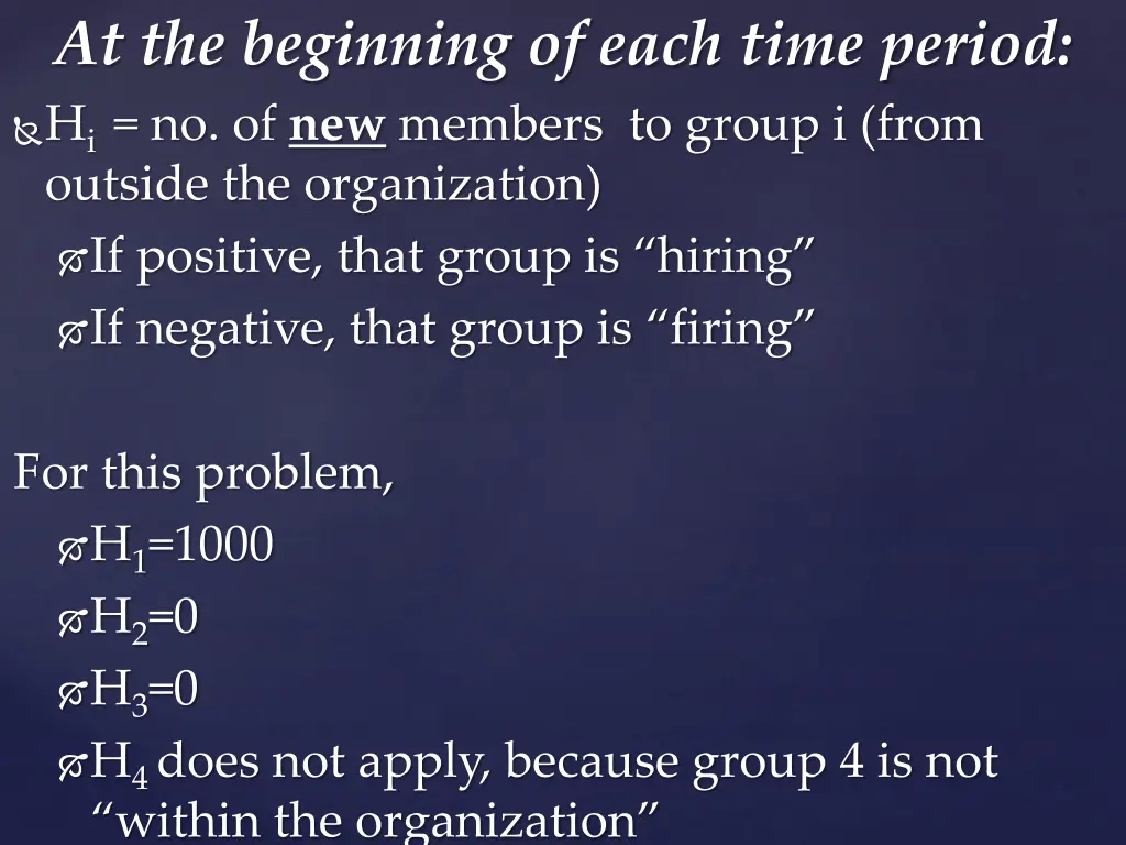 at the beginning of each time period