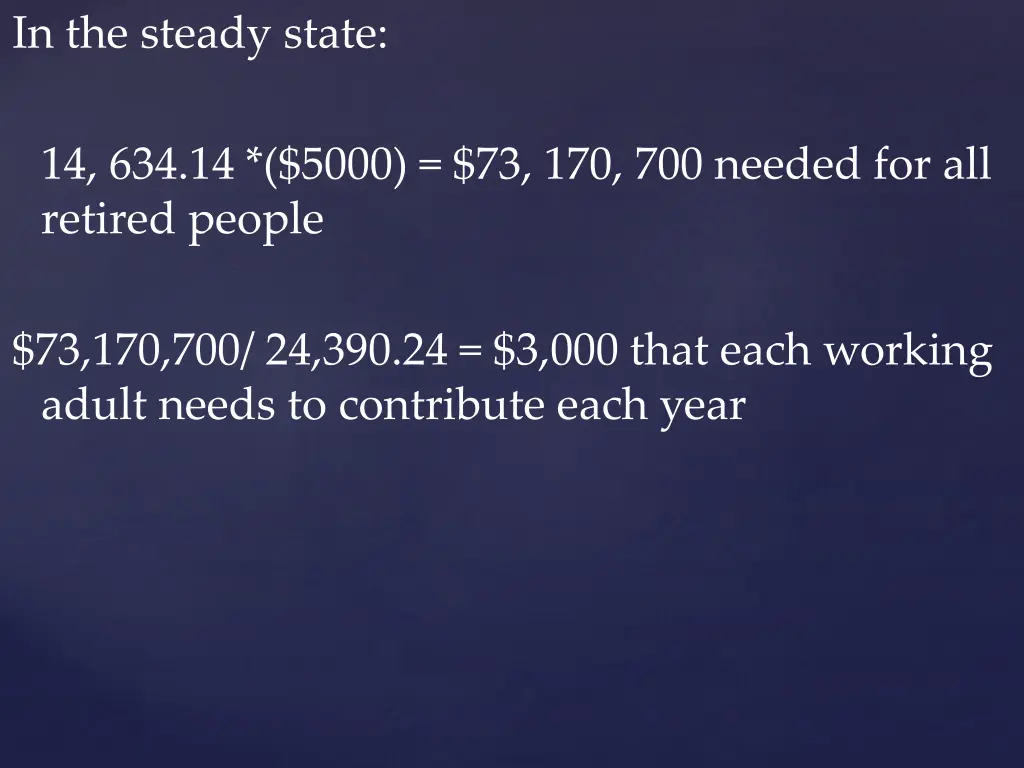 in the steady state
